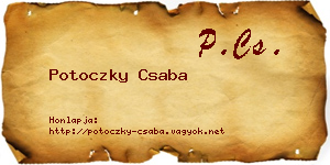 Potoczky Csaba névjegykártya